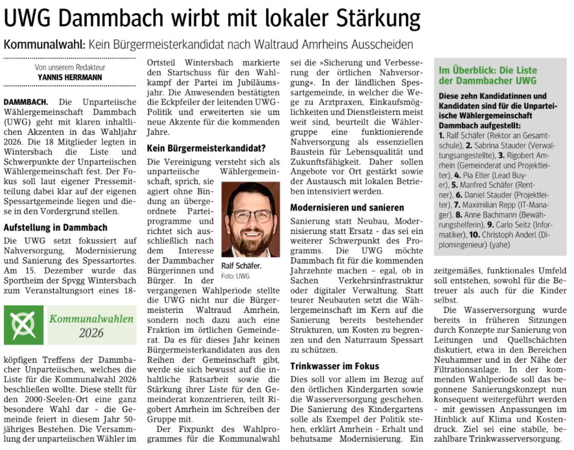 Presse UWG